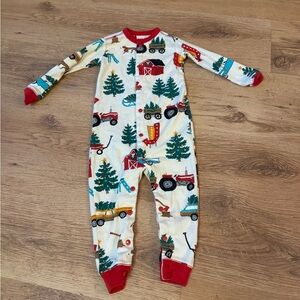 Kids Farm Print One Piece Pajamas